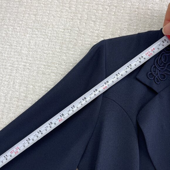 VTG 80' J.R. Petite by Joseph Ribkoff Dressy Blazer Double Breasted Blue Wom 4 - Picture 11 of 16